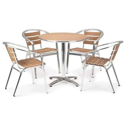 Paulo Cafe Table and 4 Armchairs