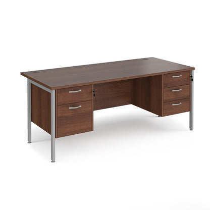 Maestro 25 H Frame Straight Desk with 2 pedestals (Available in 2 sizes)