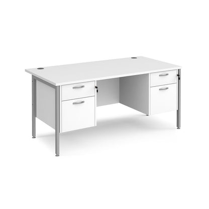 Maestro 25 H Frame Straight Desk with 2 pedestals (Available in 2 sizes)