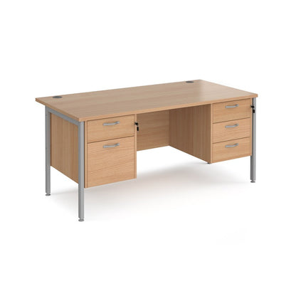 Maestro 25 H Frame Straight Desk with 2 pedestals (Available in 2 sizes)