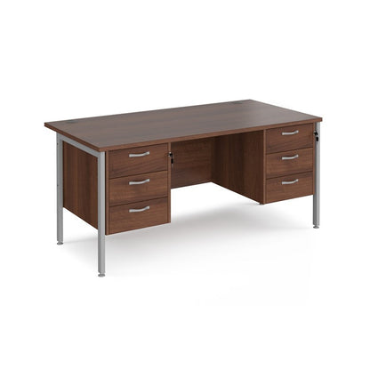 Maestro 25 H Frame Straight Desk with 2 pedestals (Available in 2 sizes)