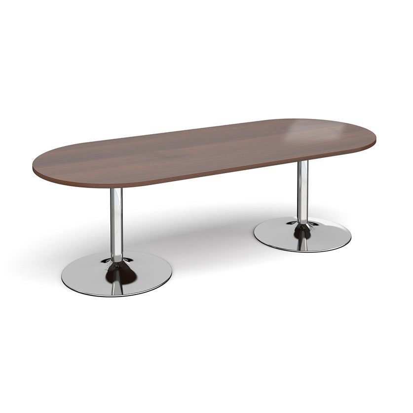 Trumpet Base Boardroom Radial End Boardroom Table