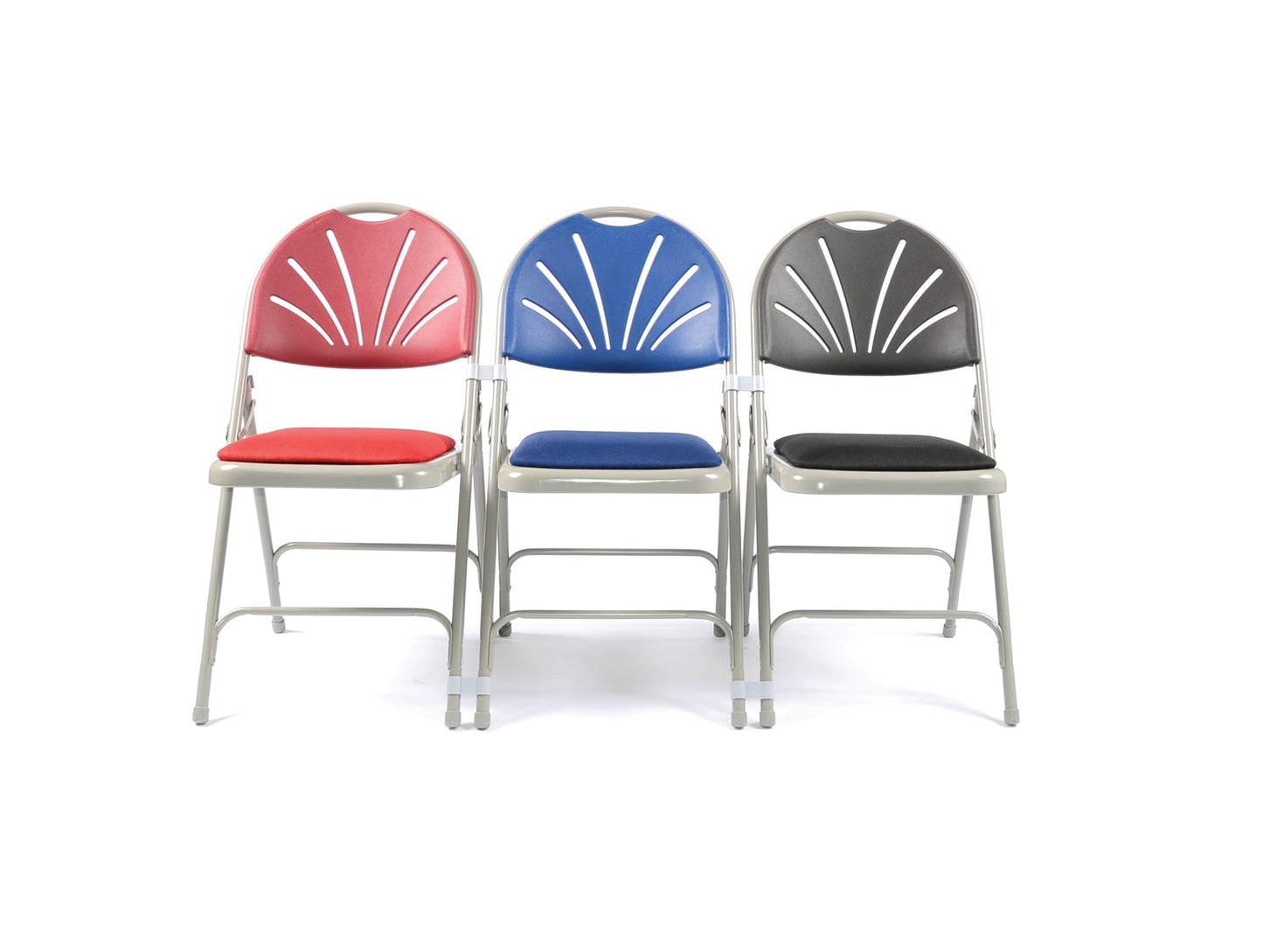 2600 Comfort Back steel Folding Chair with Upholstered Seat Package (36x Chairs - 1x Trolley)