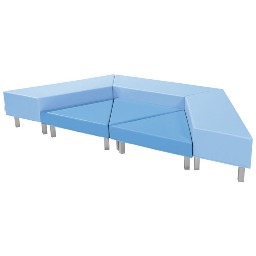 Wesco Delta Small Agora Kit With Metal Legs Modular seating blue