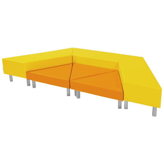 Wesco Delta Small Agora Kit With Metal Legs Modular seating orange