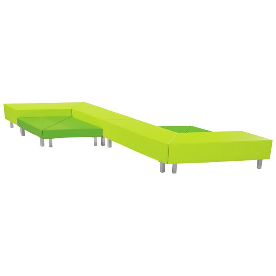 Wesco Delta Love Seat Kit With Metal Legs Modular seating green