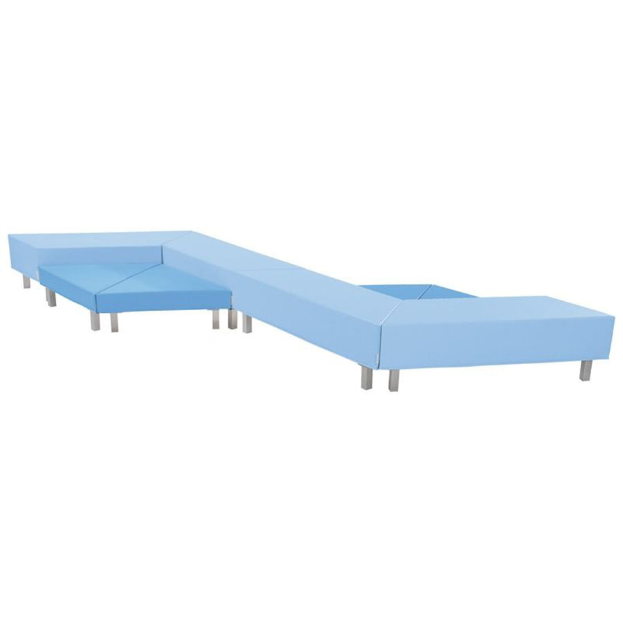 Wesco Delta Love Seat Kit With Metal Legs Modular seating blue