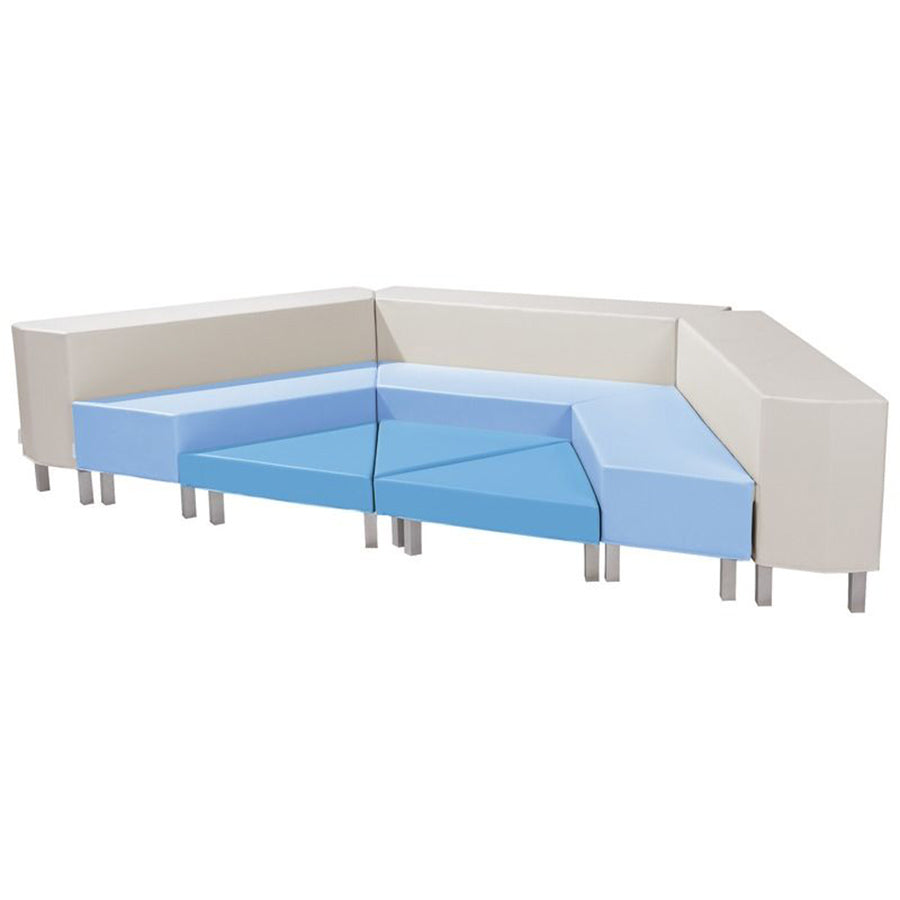 Wesco Delta Large Agora Kit With Metal Legs modular seating blue