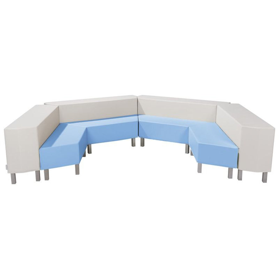 Wesco Delta Large Meeting Kit With Metal Legs modular seating blue