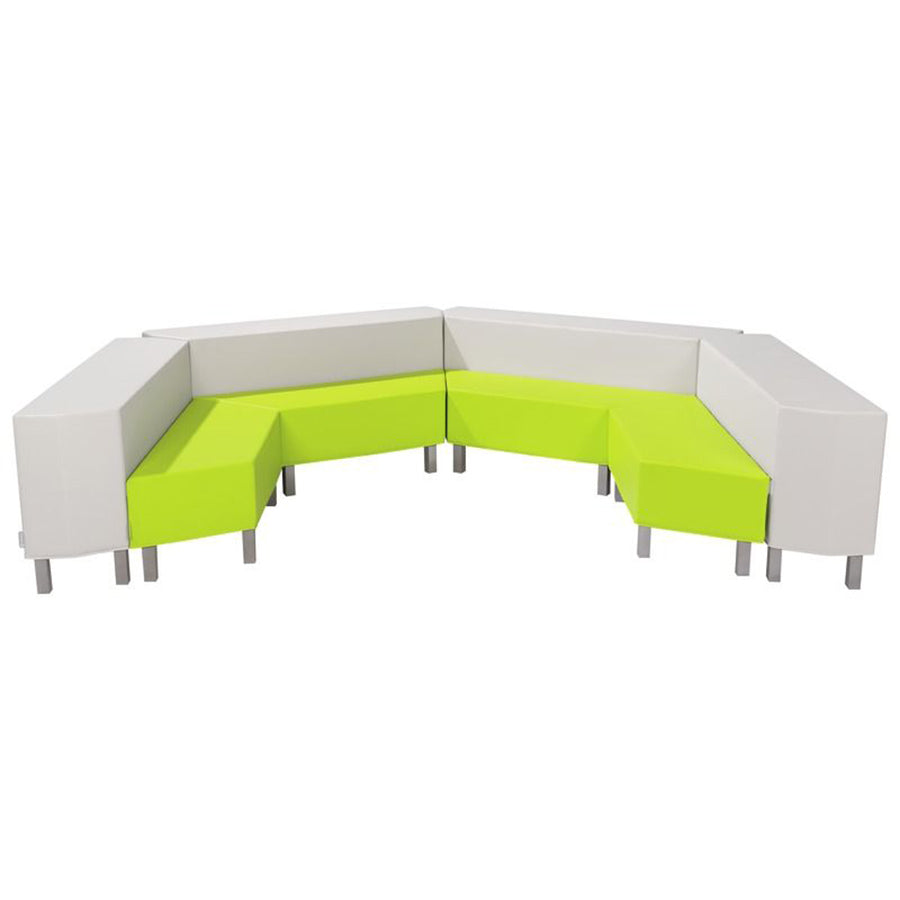 Wesco Delta Large Meeting Kit With Metal Legs modular seating green