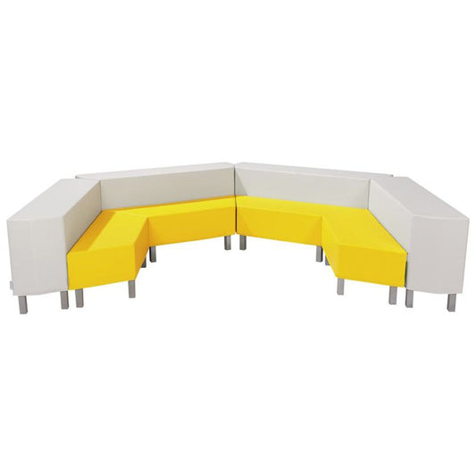 Wesco Delta Large Meeting Kit With Metal Legs modular seating yellow