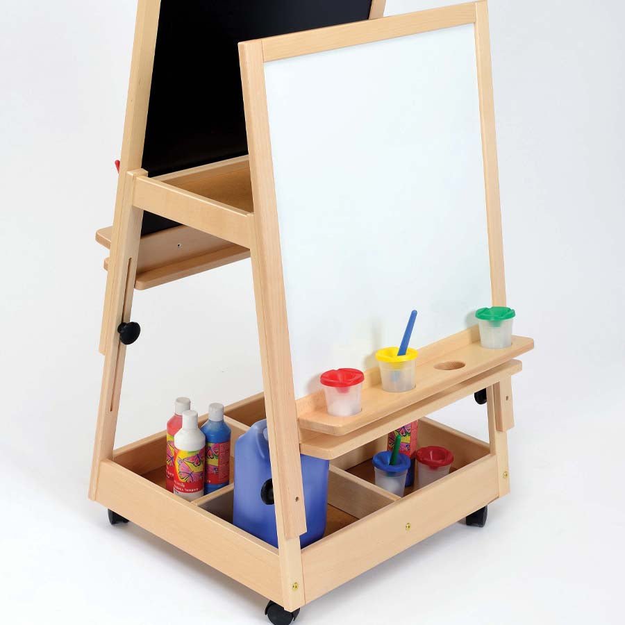 Double Reversible Adjustable Mobile Easel