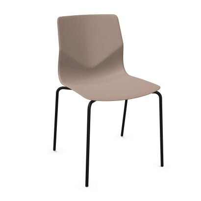 FourSure® 44 polypropylene 4 leg stacking chair