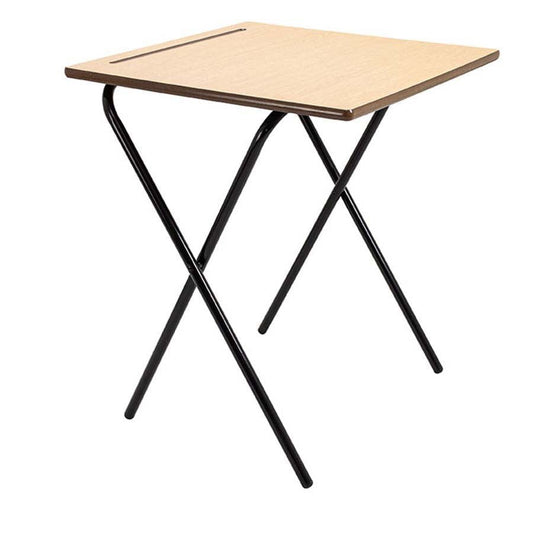 Standard Folding Exam Desks + 1 Trolley