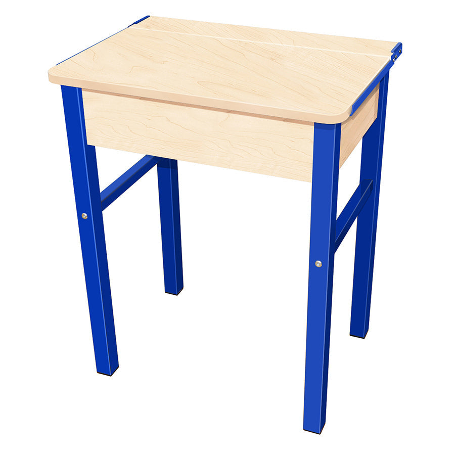 RetroModern Wooden Single School Desk