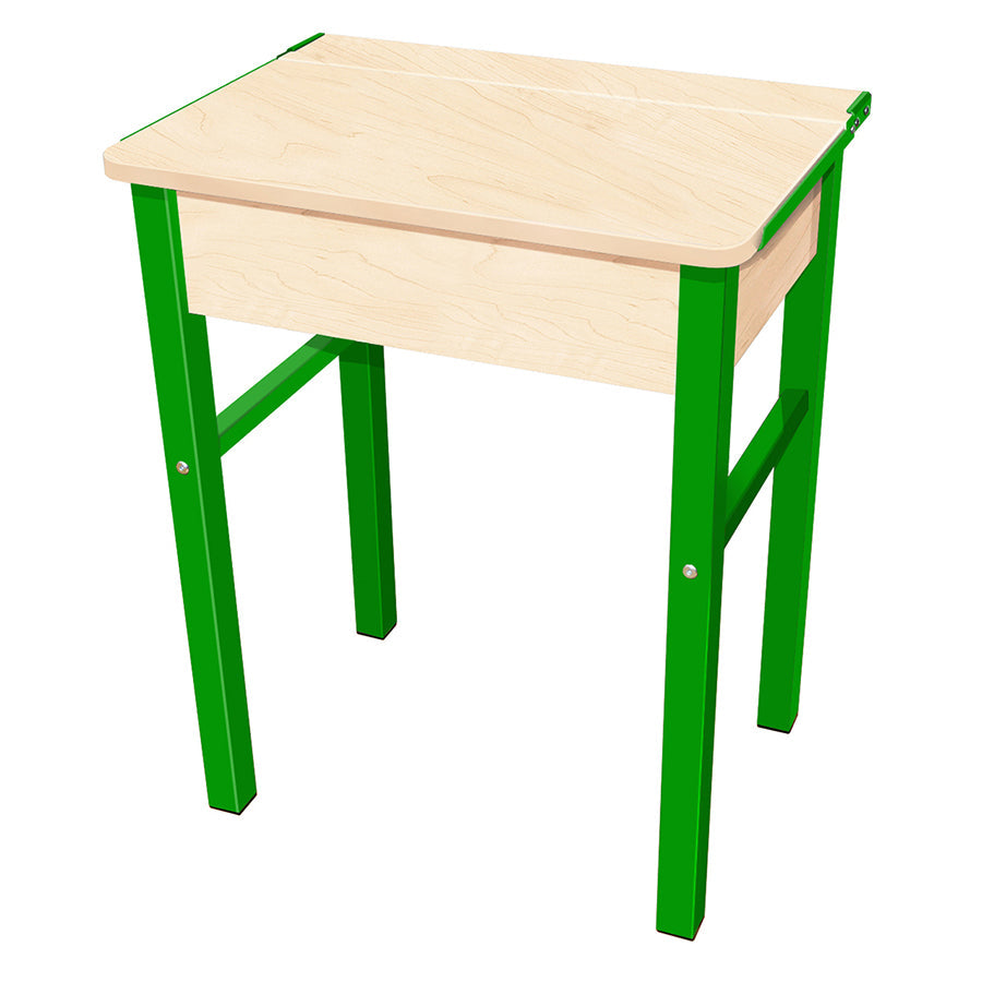 RetroModern Wooden Single School Desk