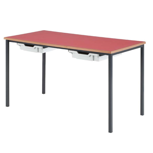 Morleys Fully Welded Classroom Table 1100x550 Rectangle MDF Edge with Tray