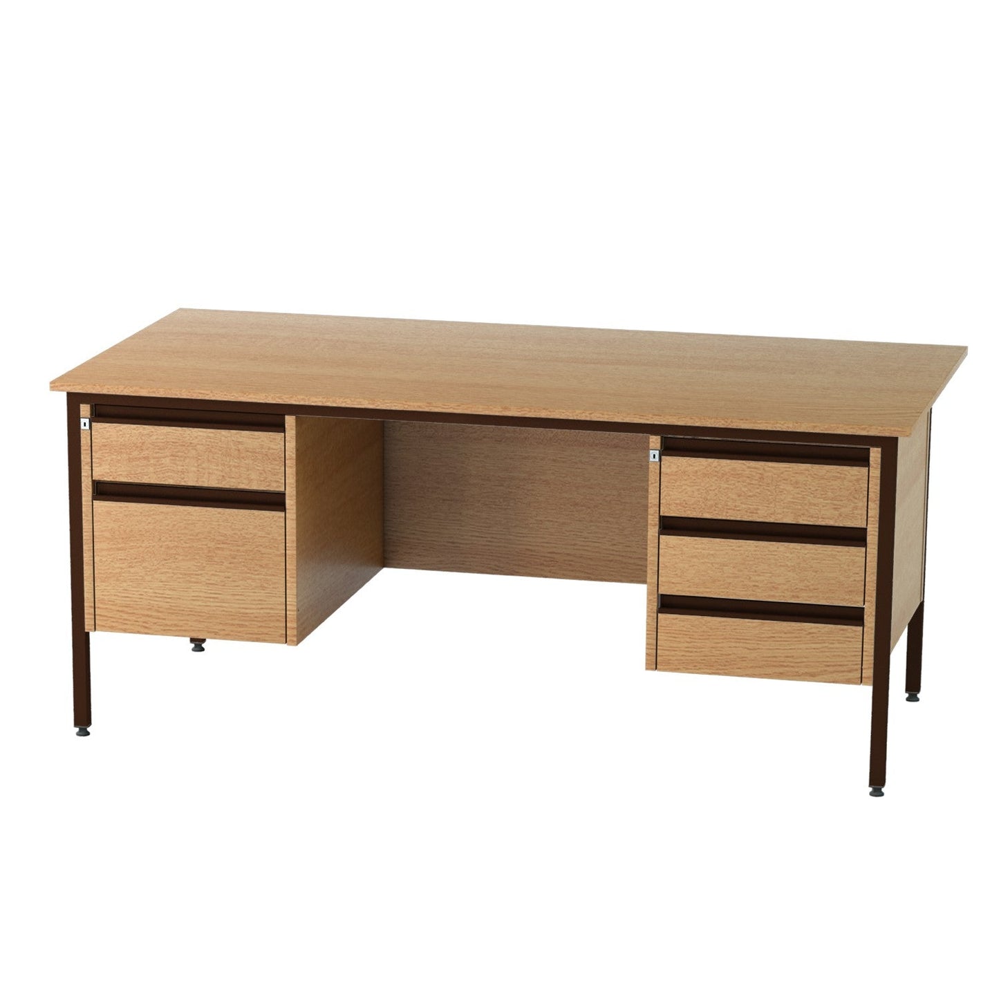 Budget Double 2 and 3 Drawer Pedestal Desk