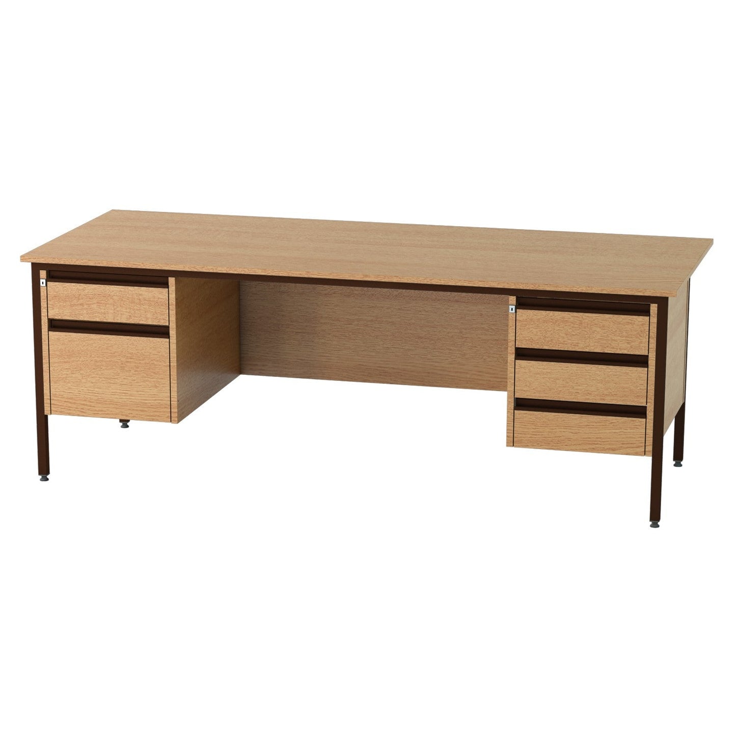 Budget Double 2 and 3 Drawer Pedestal Desk