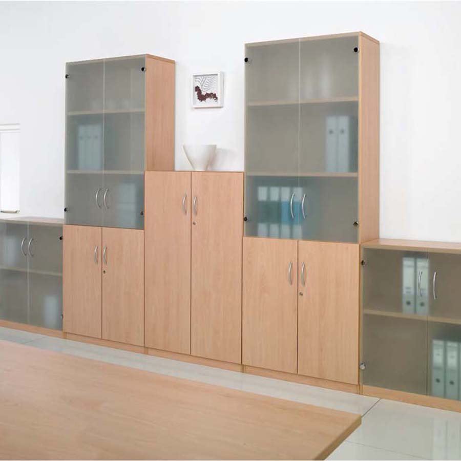 Infinity Tall Cupboard & Glass Doors