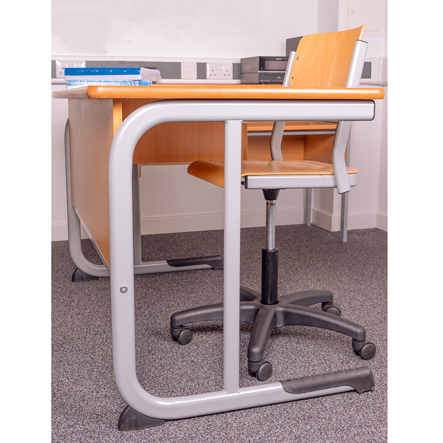 Alpha® Teachers Desk With Three Lockable Drawers