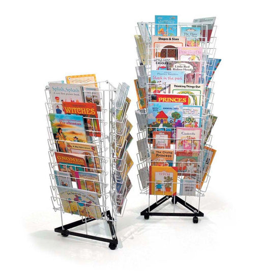 Large 6 Shelf Mobile Book Stand