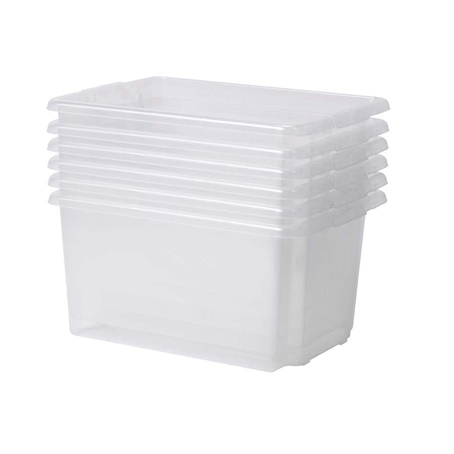 Set Of 6 Clear Tubs