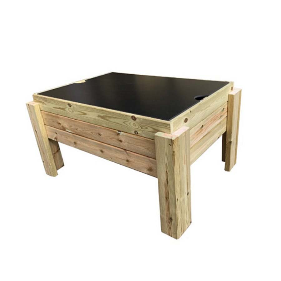 Outside Spaces Sandpit Box With Chalkboard Cover