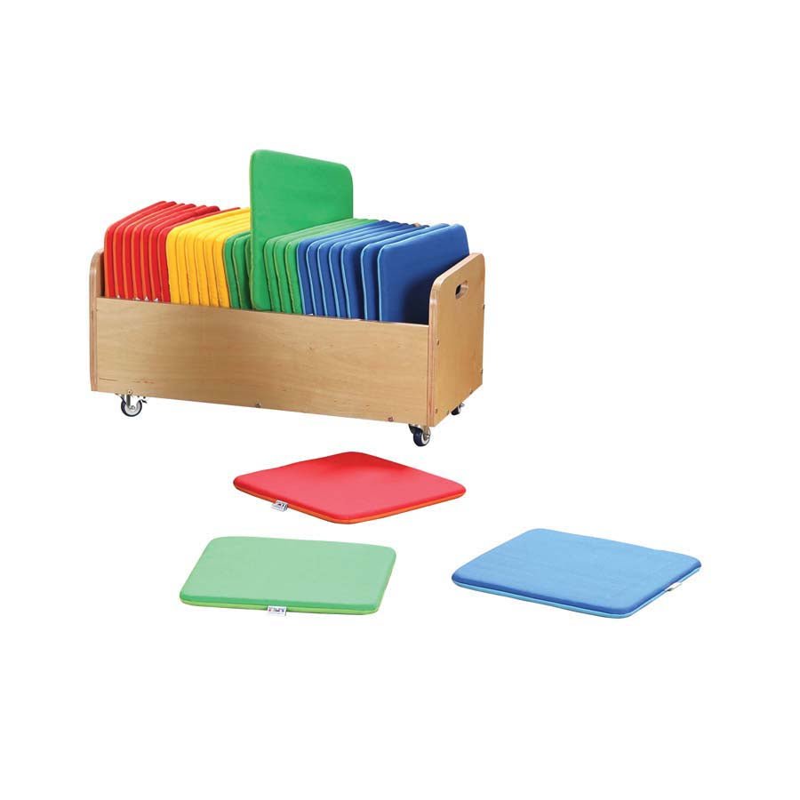 Rainbow Square Cushions Pack Of 32 & Tuf 2 Trolley