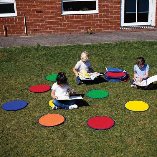 Rainbow Circle Outdoor Mats Set Of 30