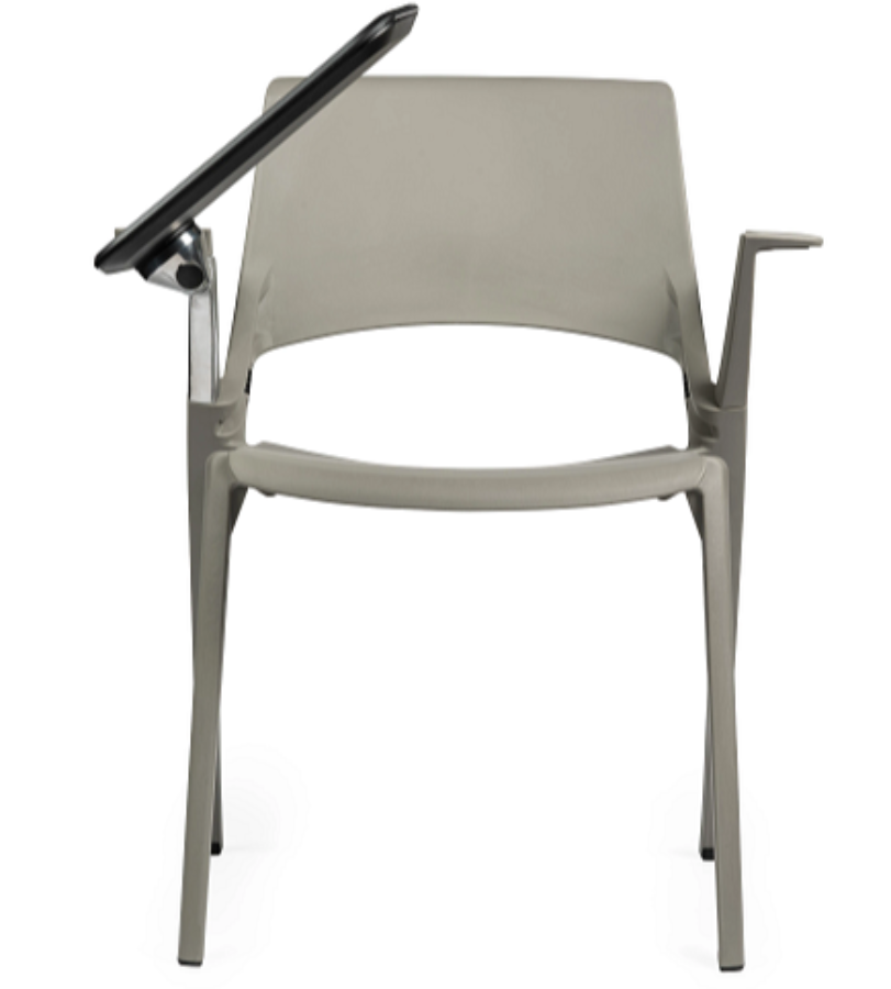 Myke Stacking Chair With Arms & Tablet