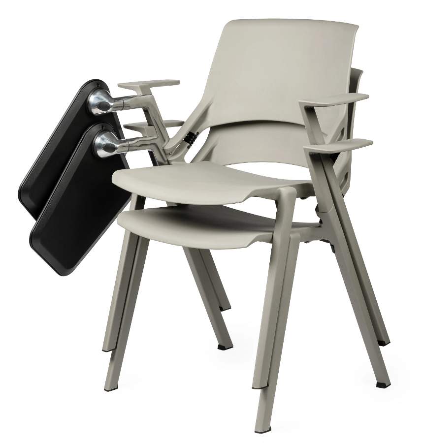 Myke Stacking Chair With Arms & Tablet