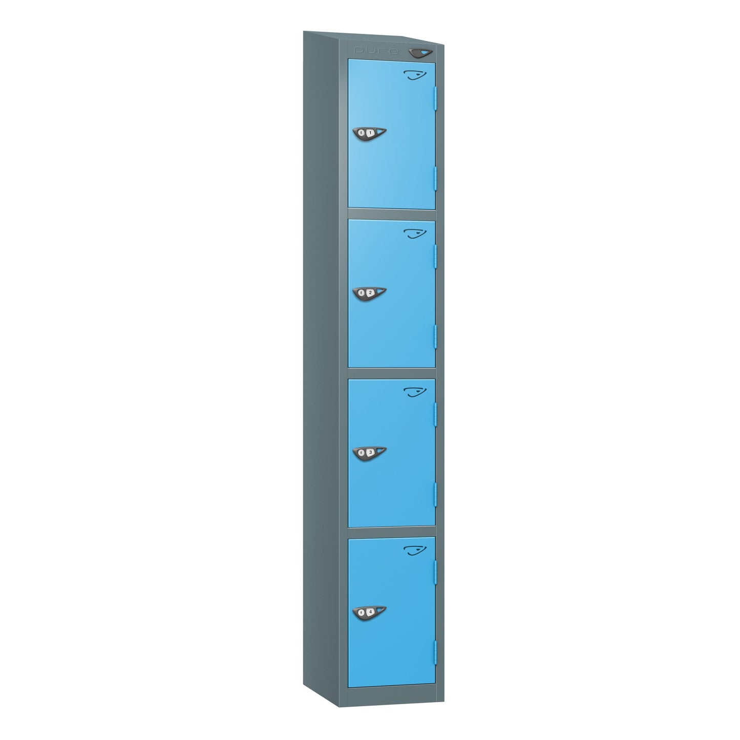 Pure Prime 4 Door Sloping Top Locker H1800xW300xD450mm