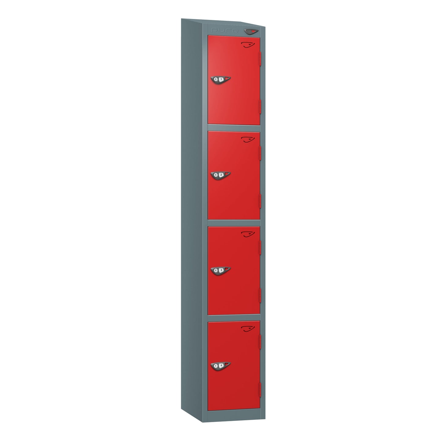 Pure Prime 4 Door Sloping Top Locker H1800xW300xD450mm