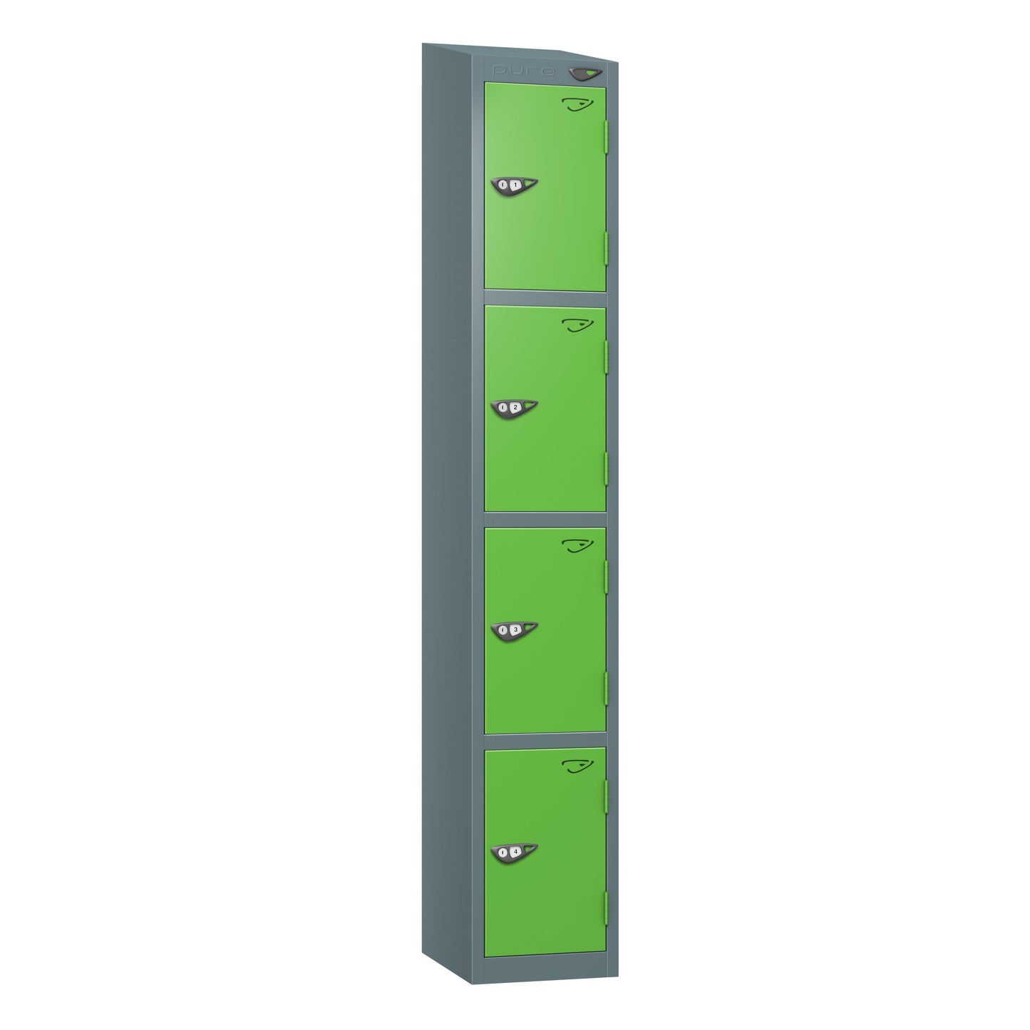 Pure Prime 4 Door Sloping Top Locker H1800xW380xD450mm