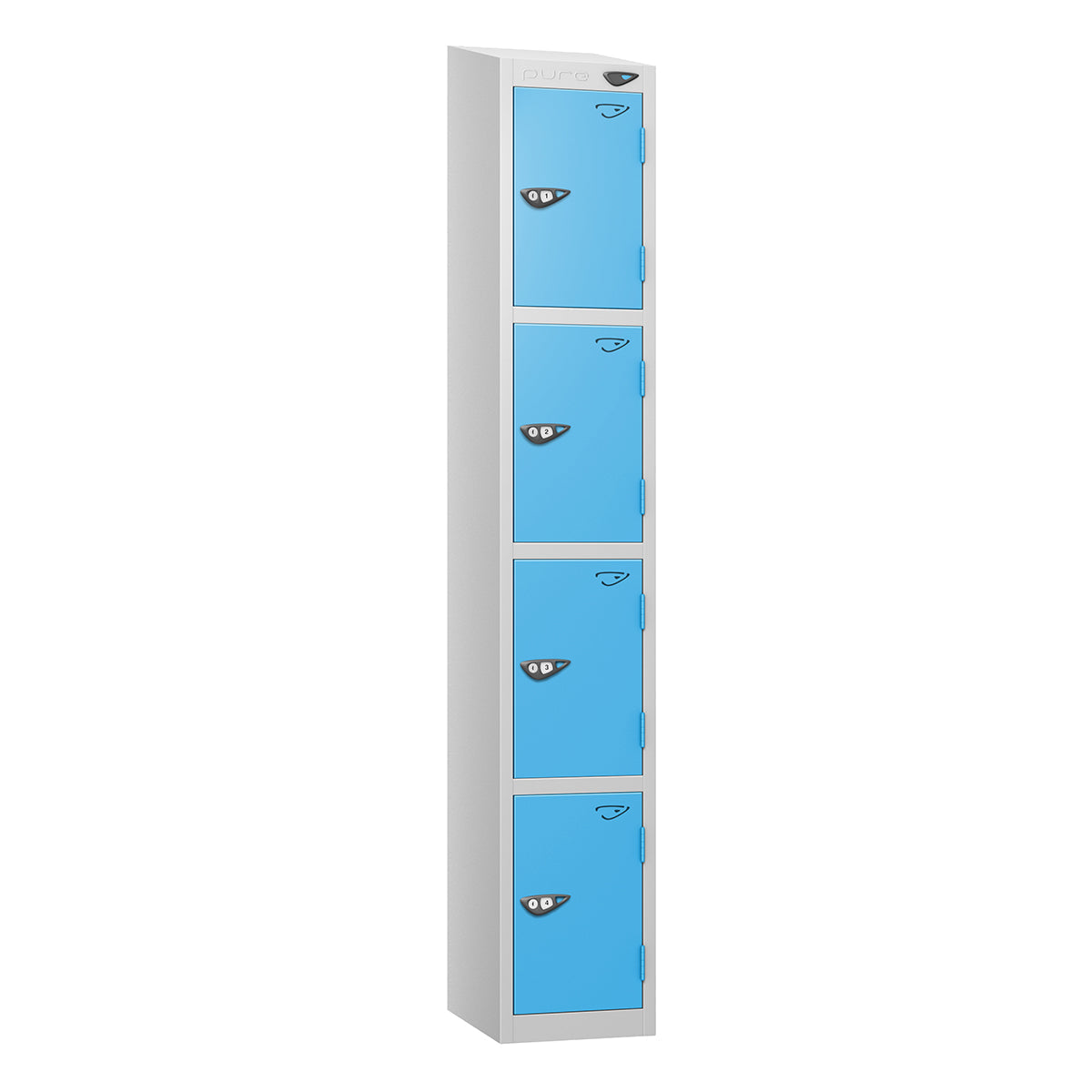 Pure Prime 4 Door Sloping Top Locker H1800xW380xD450mm