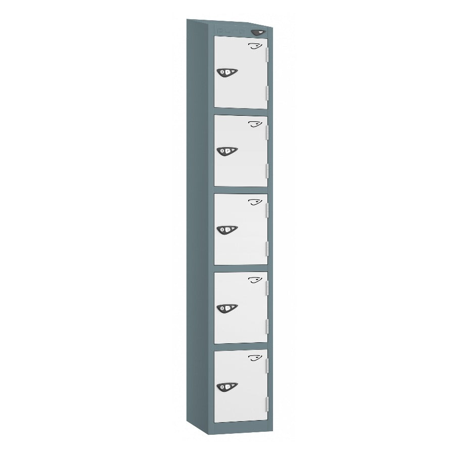 Pure Prime 5 Door Sloping Top Locker H1800xW300xD380mm