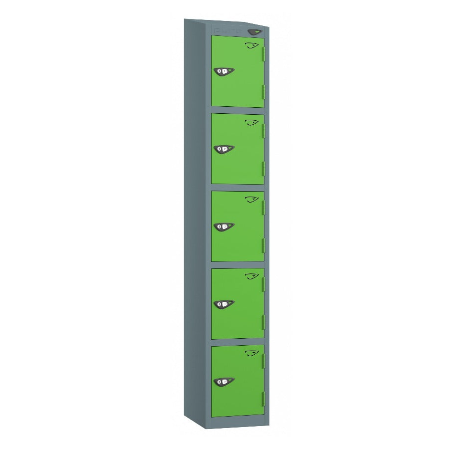 Pure Prime 5 Door Sloping Top Locker H1800xW300xD380mm