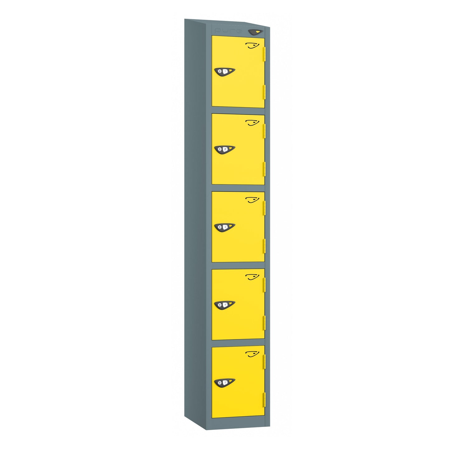 Pure Prime 5 Door Sloping Top Locker H1800xW380xD450mm