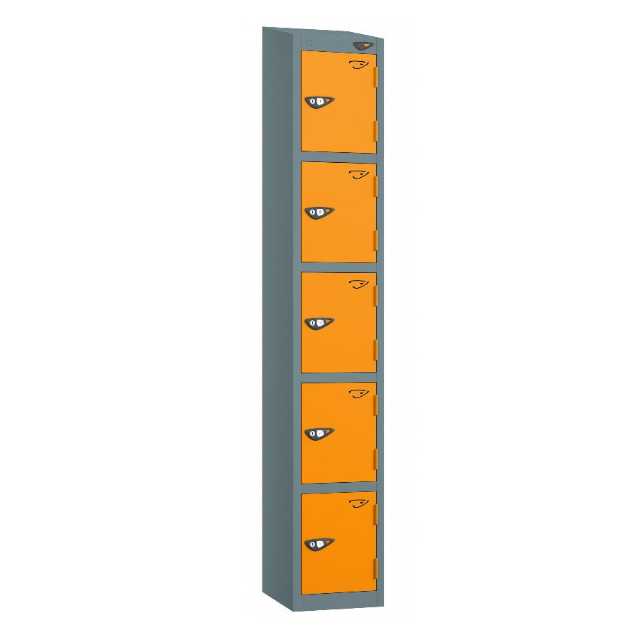 Pure Prime 5 Door Sloping Top Locker H1800xW300xD380mm