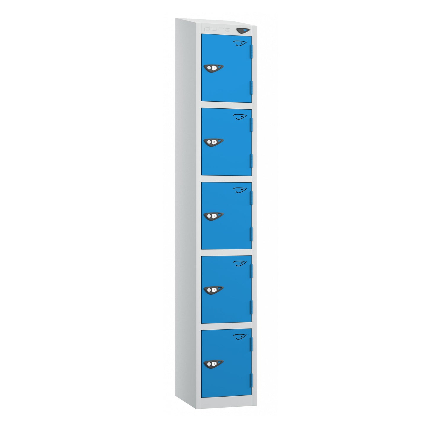 Pure Prime 5 Door Sloping Top Locker H1800xW380xD450mm