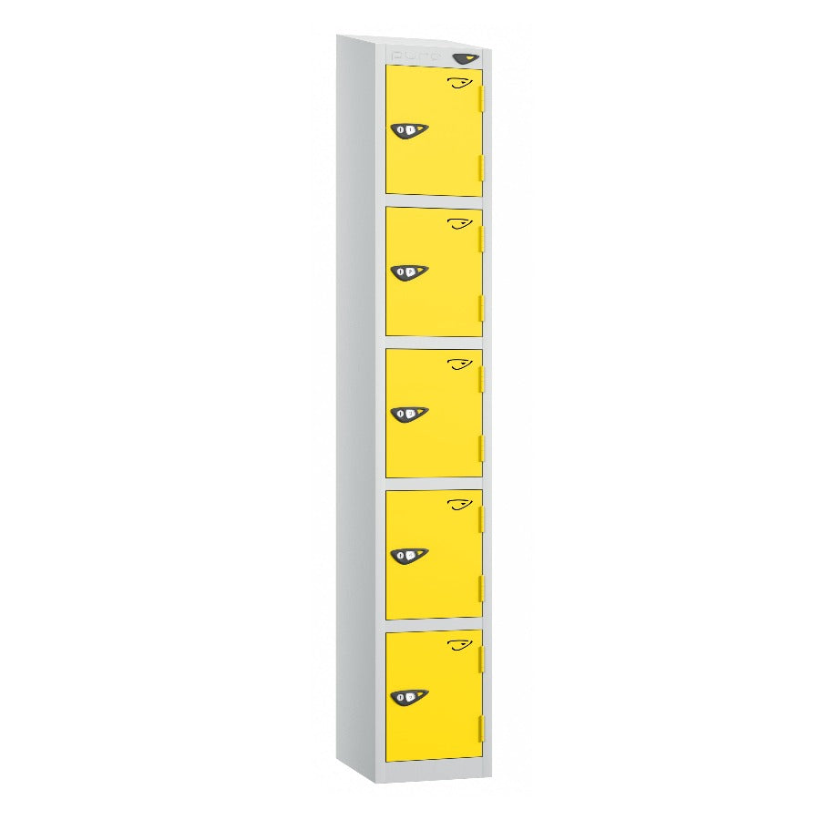 Pure Prime 5 Door Sloping Top Locker H1800xW300xD380mm