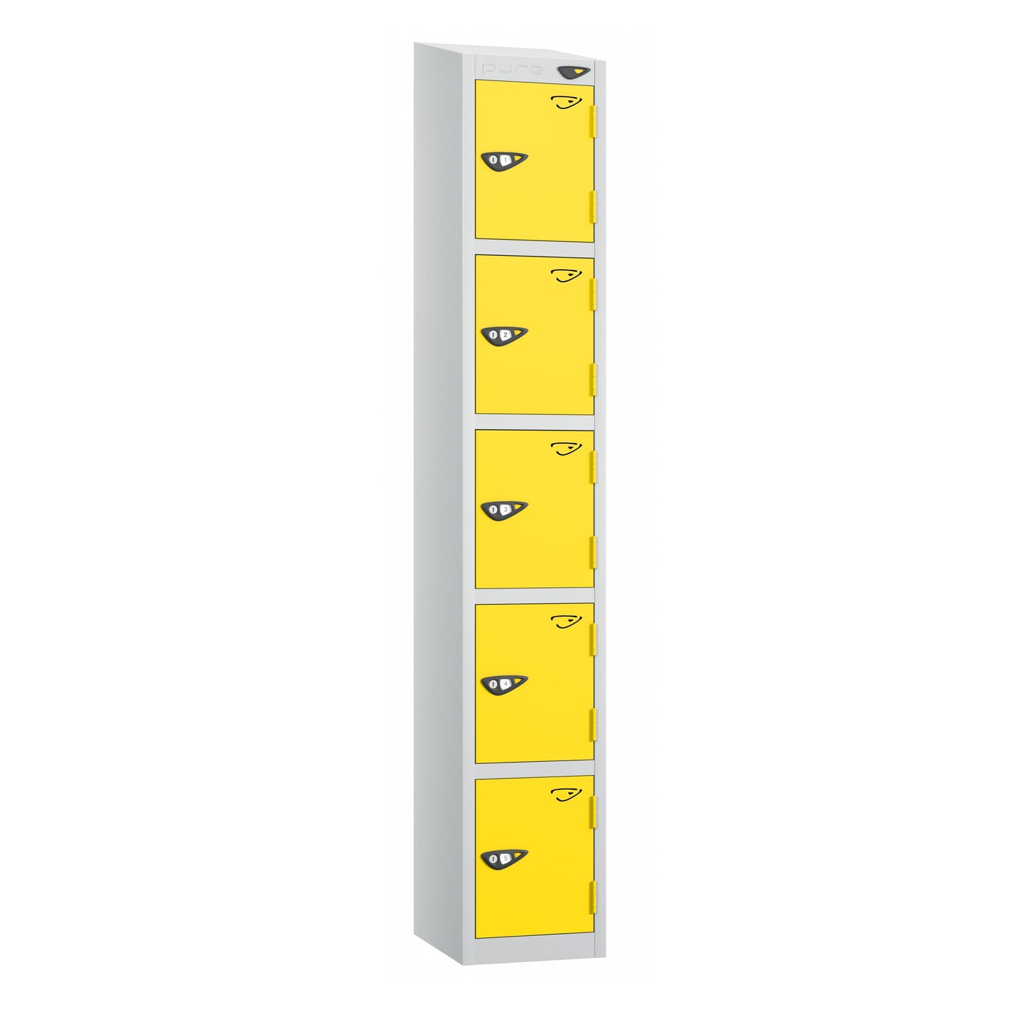 Pure Prime 5 Door Sloping Top Locker H1800xW380xD450mm