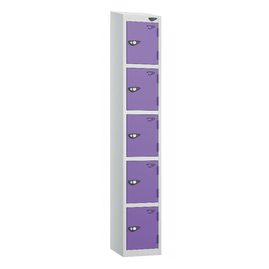 Pure Prime 5 Door Sloping Top Locker H1800xW300xD380mm