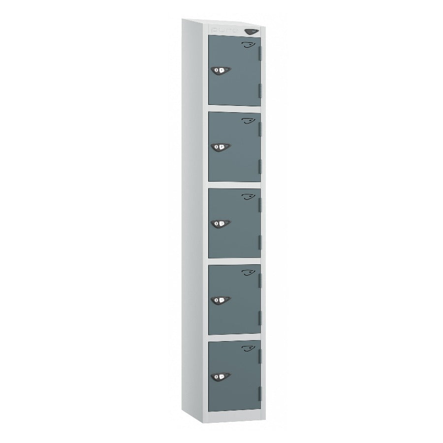 Pure Prime 5 Door Sloping Top Locker H1800xW300xD380mm