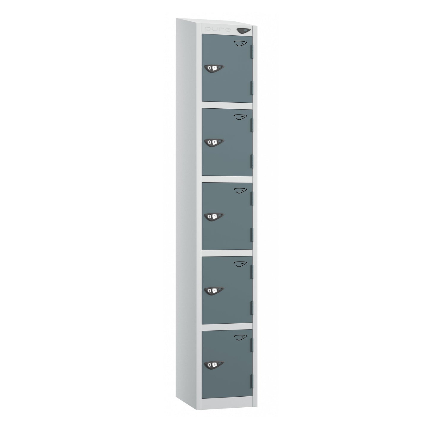 Pure Prime 5 Door Sloping Top Locker H1800xW380xD450mm