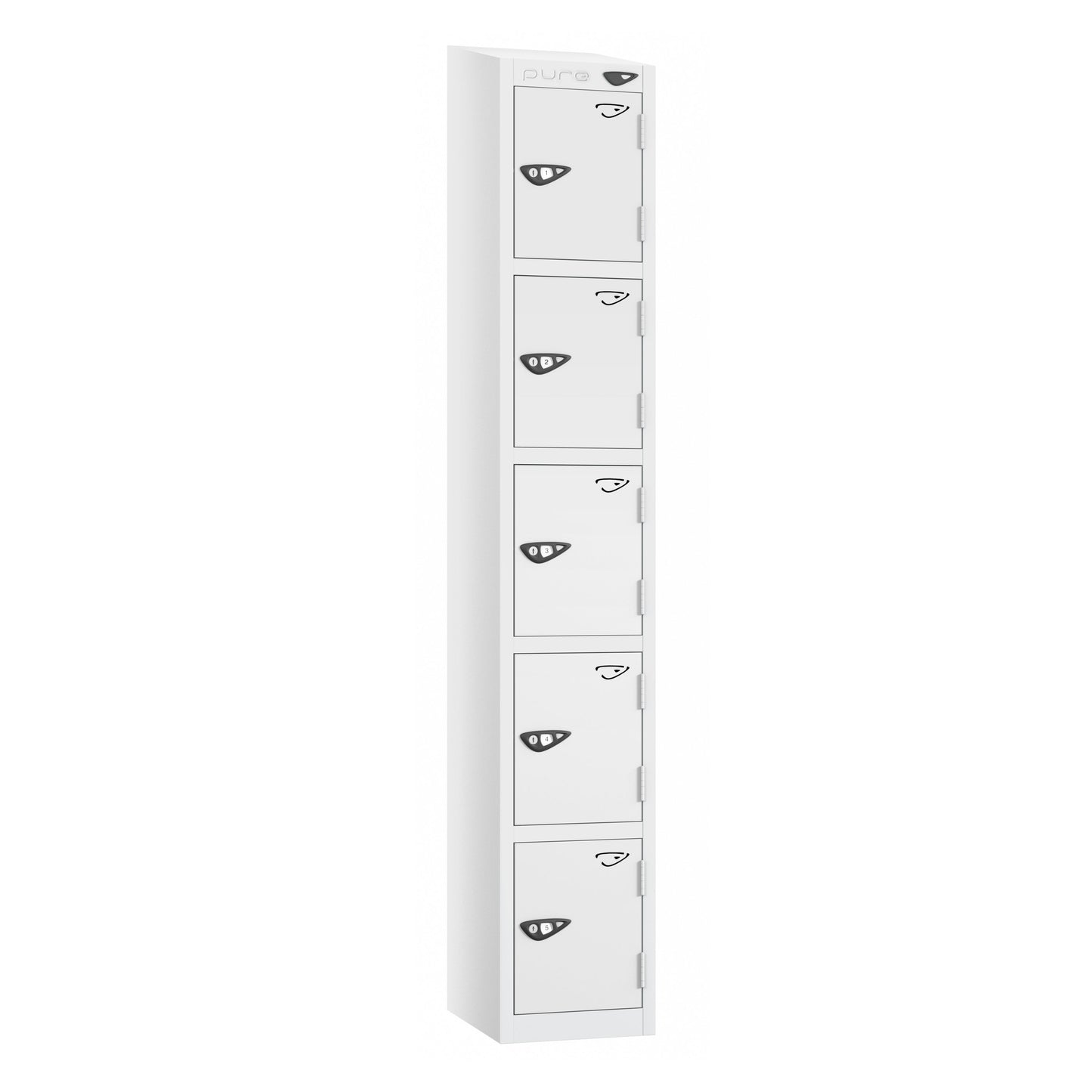 Pure Prime 5 Door Sloping Top Locker H1800xW380xD450mm