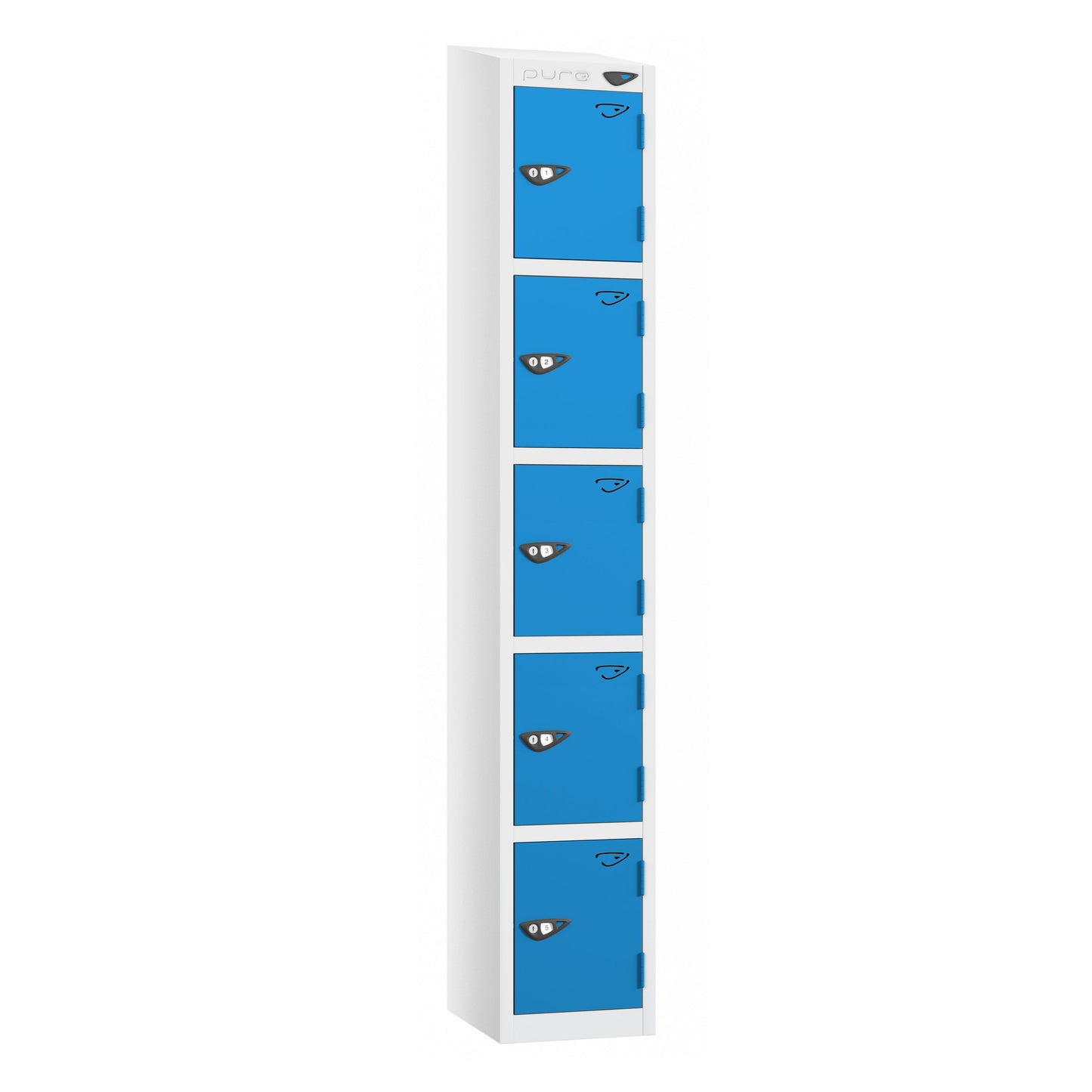 Pure Prime 5 Door Sloping Top Locker H1800xW380xD450mm