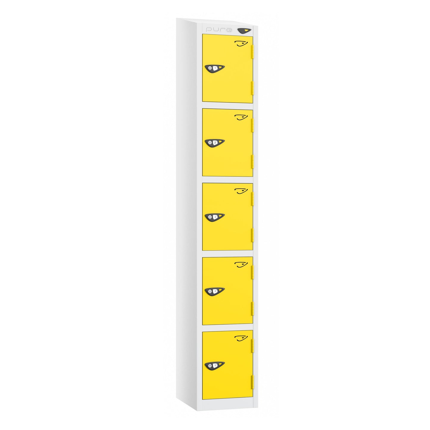 Pure Prime 5 Door Sloping Top Locker H1800xW380xD450mm