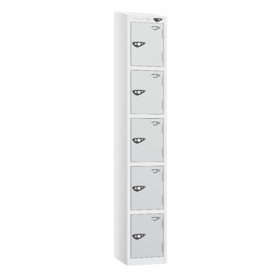 Pure Prime 5 Door Sloping Top Locker H1800xW300xD380mm